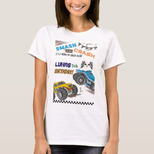 Monster Trucks Jungen-Geburtstagsfeier Eltern T-Shirt