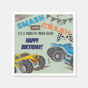 Monster Trucks Jungen-Geburtstagsfeier Serviette