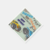 Monster Trucks Jungen-Geburtstagsfeier Serviette (Ecke)