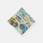 Monster Trucks Jungen-Geburtstagsfeier Serviette (Ecke)