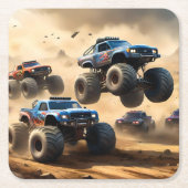 Monster Trucks Mayhem, Rechteckiger Pappuntersetzer (Vorderseite)