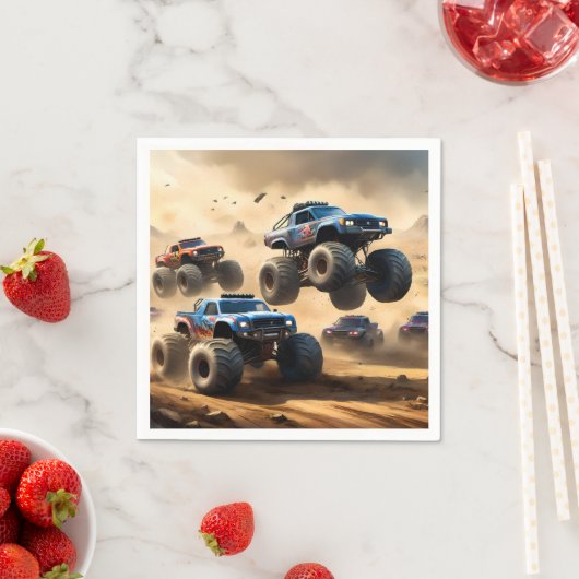 Monster Trucks Mayhem, Serviette (Beispiel)