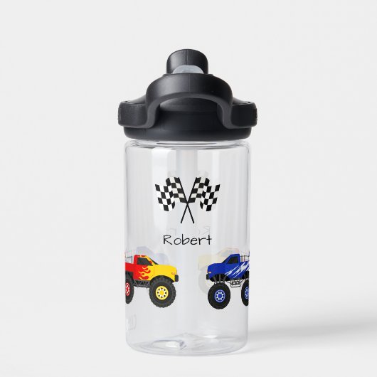Monster Trucks Personalisierte Wasserflasche Trinkflasche (Rückseite)