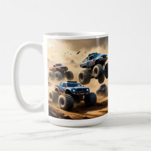 Monster-Trucks-Rennen in der Wüste, Kaffeetasse