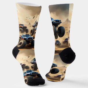 Monster-Trucks-Rennen in der Wüste, Socken