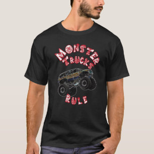 Monster Trucks Rule Racing and Jumping Cars Boy Gi T-Shirt