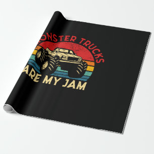 Monster Trucks sind mein Ding Vintage Retro Monste Geschenkpapier
