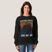 Monster Trucks sind mein Jam Racing Trucks Car Sweatshirt (Vorne ganz)
