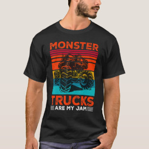 Monster Trucks sind mein Jam Retro Sunset Motor Yo T-Shirt