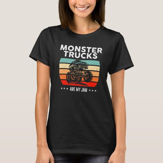Monster Trucks sind mein Stau vor dem Straßenfahrz T-Shirt (Vorderseite)