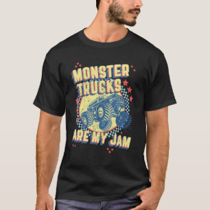 Monster Trucks sind meine geprüfte Marmorflagge T-Shirt