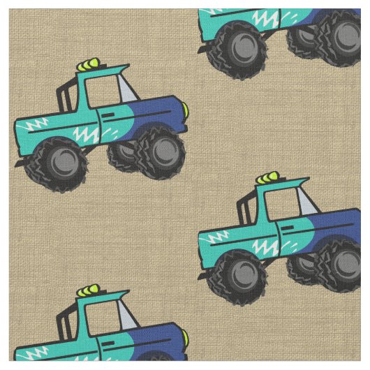 Monster Trucks Stoff (Nahaufnahme)