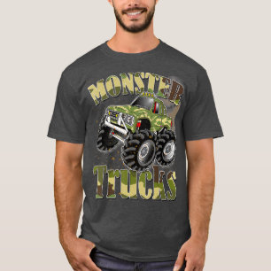 Monster Trucks T Shirt Funny Camouflage Geburtstag