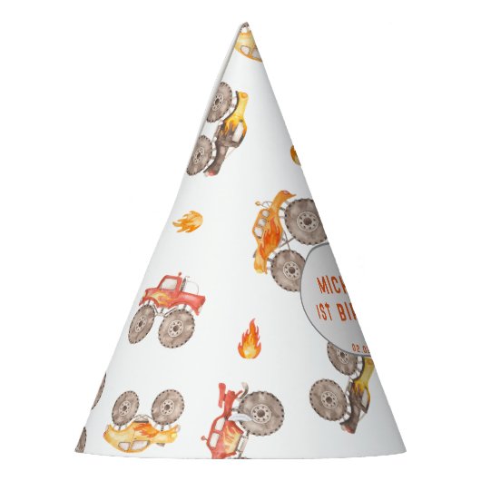 Monster Trucks Theme Partyhütchen (Links)
