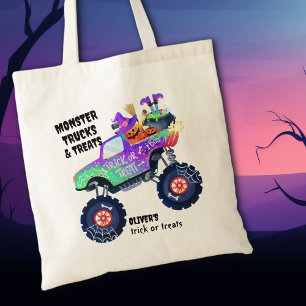 Monster Trucks und Süßigkeiten Halloween-Leckerei Tragetasche