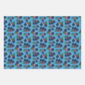 Monster Trucks und Weihnachtsbaummuster Geschenkpapier Set (Vorderseite 2)