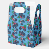 Monster Trucks und Weihnachtsbaummuster Geschenkschachtel (Geöffnet)