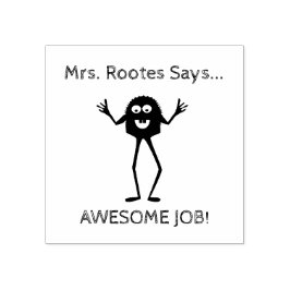 Monster Typ Lehrerin Gummi Briefmarke Gummistempel