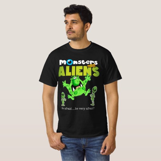 Monster und Außerirdischen V3 T-Shirt (Vorne ganz)