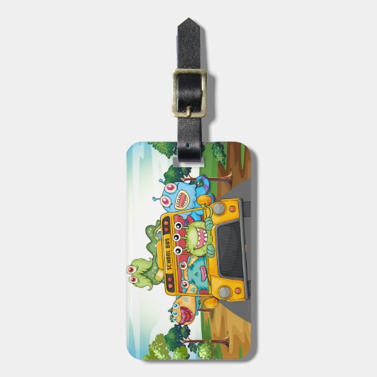 Monster und Bus Gepäckanhänger (Vorderseite vertikal)