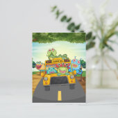 Monster und Bus Postkarte (Stehend Vorderseite)