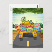 Monster und Bus Postkarte (Vorne/Hinten)