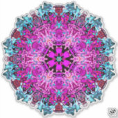 Monster und eine Blume (abstraktes Muster) v1.1 Aufkleber (Vorderseite)