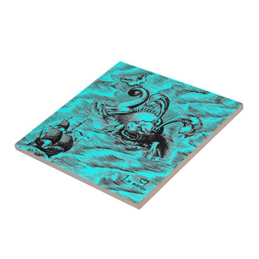 Monster und Segelschiff der Arktis Fliese (Seite)