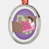 Monster unter Bett Silbernes Ornament (Links)