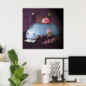 Monster unter dem Bett Poster (Heimbüro)
