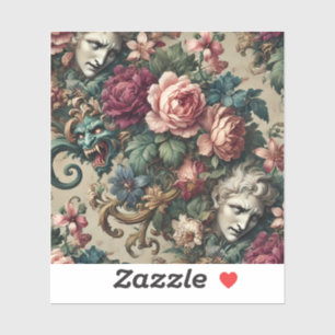 Monster unter Männern - gotisches Barock Aufkleber