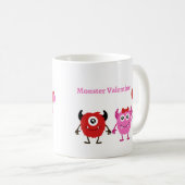 Monster Valentine mit Niedlichen Monstern Kaffeetasse (VorderseiteRechts)