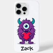 Monster Valentinsherz Cartoon Name personalisieren