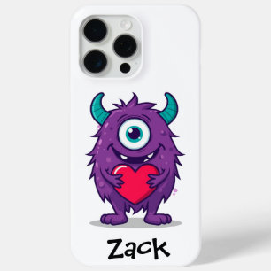 Monster Valentinsherz Cartoon Name personalisieren Case-Mate iPhone Hülle