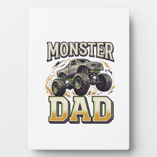 Monster-Vater Monster-Truck Vintage-Vector-Shirt D Fotoplatte