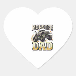 Monster-Vater-Monster-Truck-Vintage-Vector-Shirt-D Herz-Aufkleber