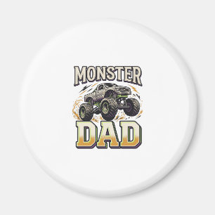 Monster-Vater-Monster-Truck-Vintage-Vector-Shirt-D Magnet