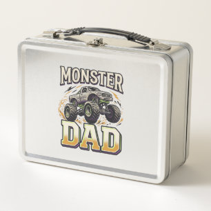 Monster-Vater Monster-Truck Vintage-Vector-Shirt D Metall Brotdose