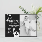 Monster Vielen Dank, dass Sie eine Karte mit Foto (Stehend Vorderseite)