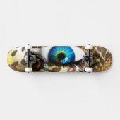 Monster-Vision: 7 3/4 Skateboard mit Augenprint (Horizontal)