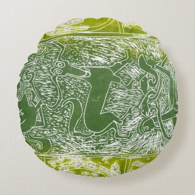 Monster von Aberlamno Rundes Kissen (Vorderseite)