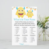 Monster Was ist in Ihrem Geldbeutel Baby Dusche? (Stehend Vorderseite)