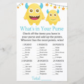 Monster Was ist in Ihrem Geldbeutel Baby Dusche? (Vorderseite)