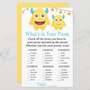 Monster Was ist in Ihrem Geldbeutel Baby Dusche?