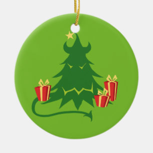 Monster Weihnachtsbaum Keramikornament