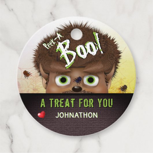 Monster Werewolf Flüchtige Blick A Boo Candy Bag T Geschenkanhänger (Vorderseite)