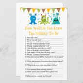 Monster Wie gut kennen Sie das Baby-Duschspiel? (Vorne/Hinten)