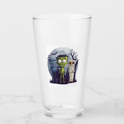 Monster-Yoga-Kurs Glas (Vorderseite)