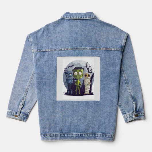 Monster-Yoga-Kurs Jeansjacke (Rückseite)