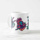 Monster Zeichne Hände Kaffeetasse (Vorderseite Links)